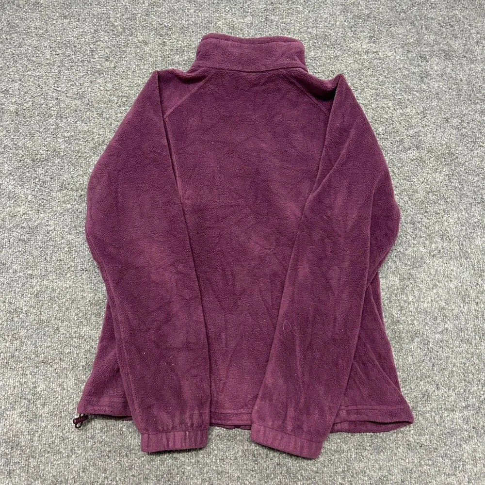 Columbia Fleece Jacket Womens Size M Purple Full Zip Mock Neck Outdoor WL6439